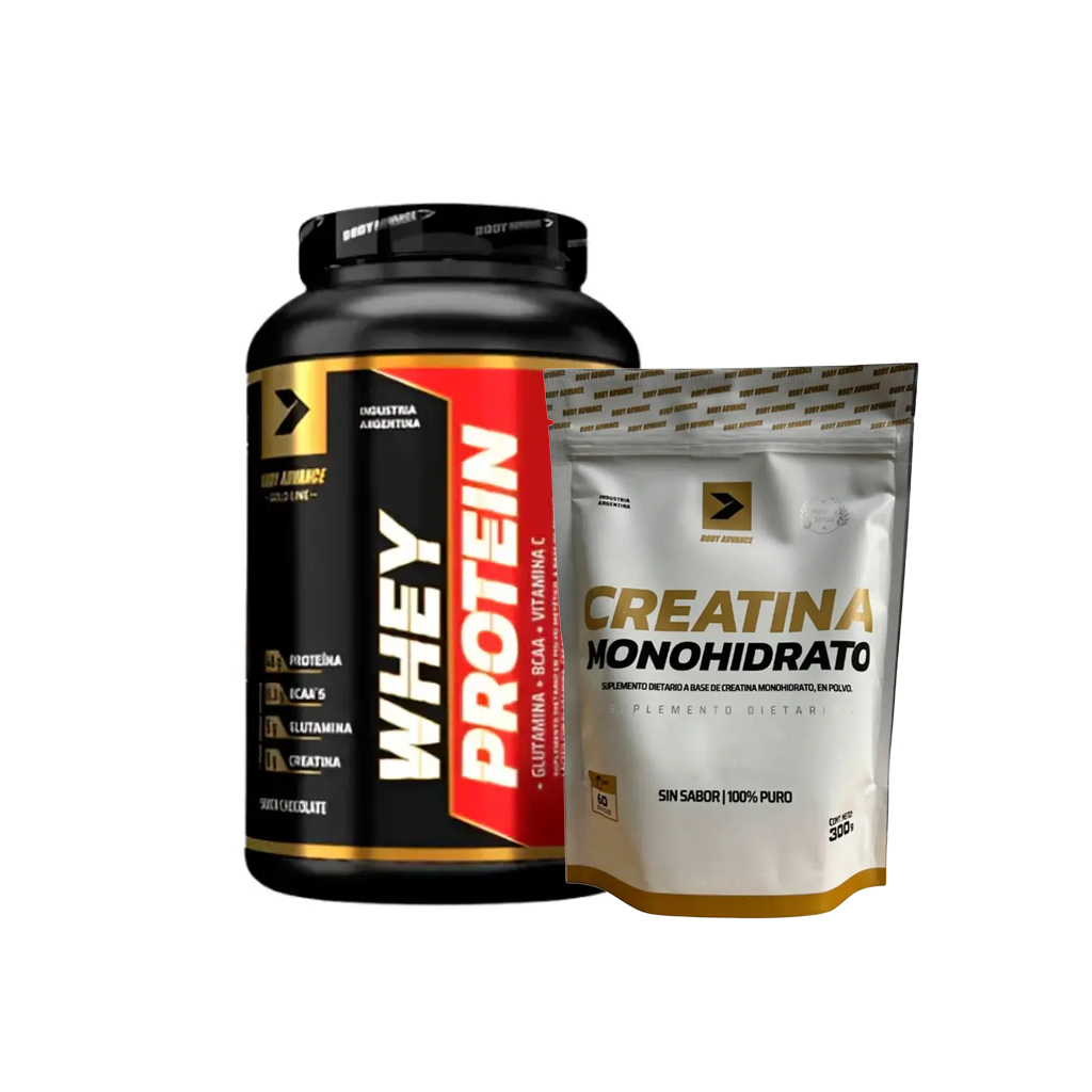 🔥 COMBO MASA + FUERZA — Whey Protein 1kg + Creatina 300g | Body Advance